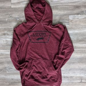 X-large vans hooded sweatshirt wine red